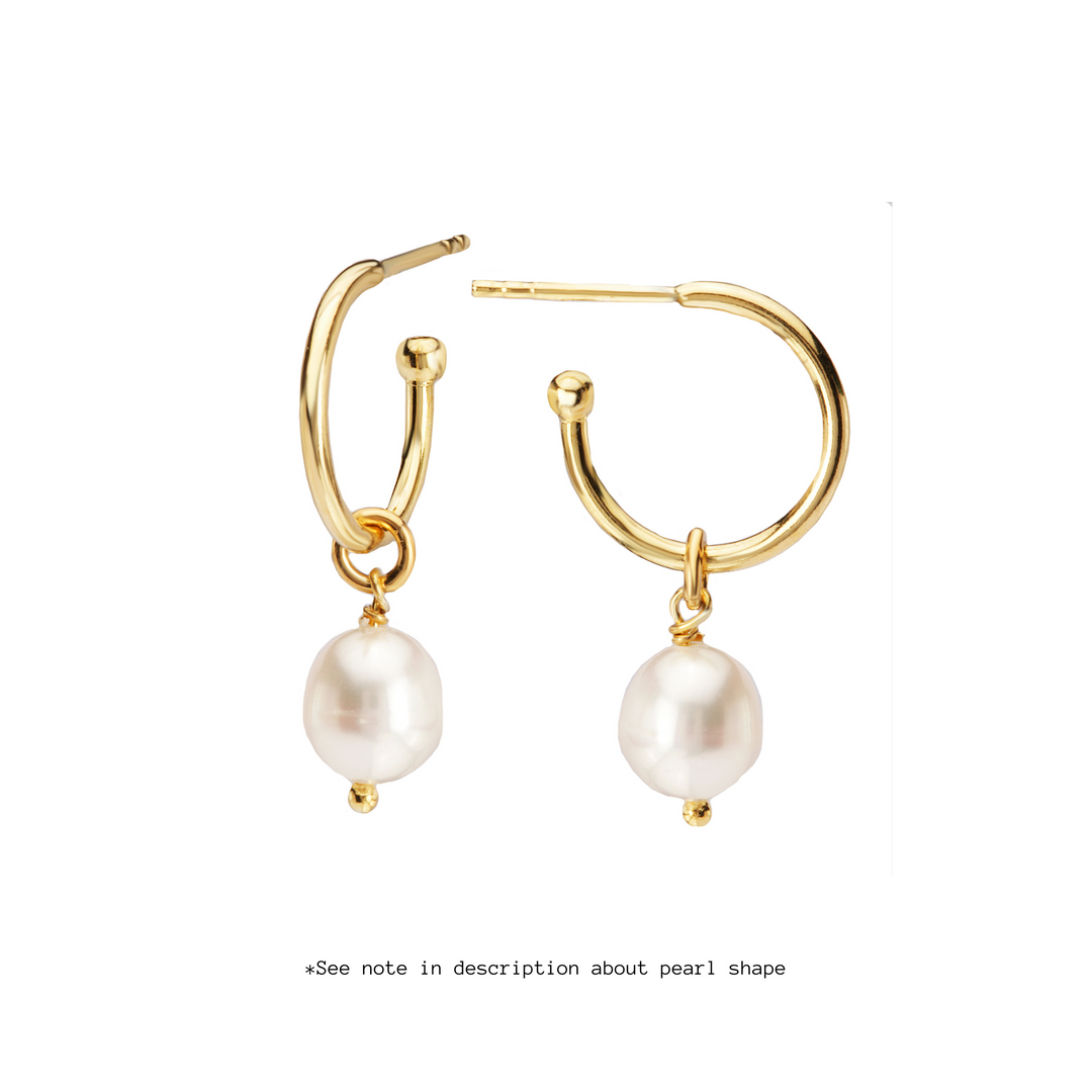 Pearl Hoop Earrings