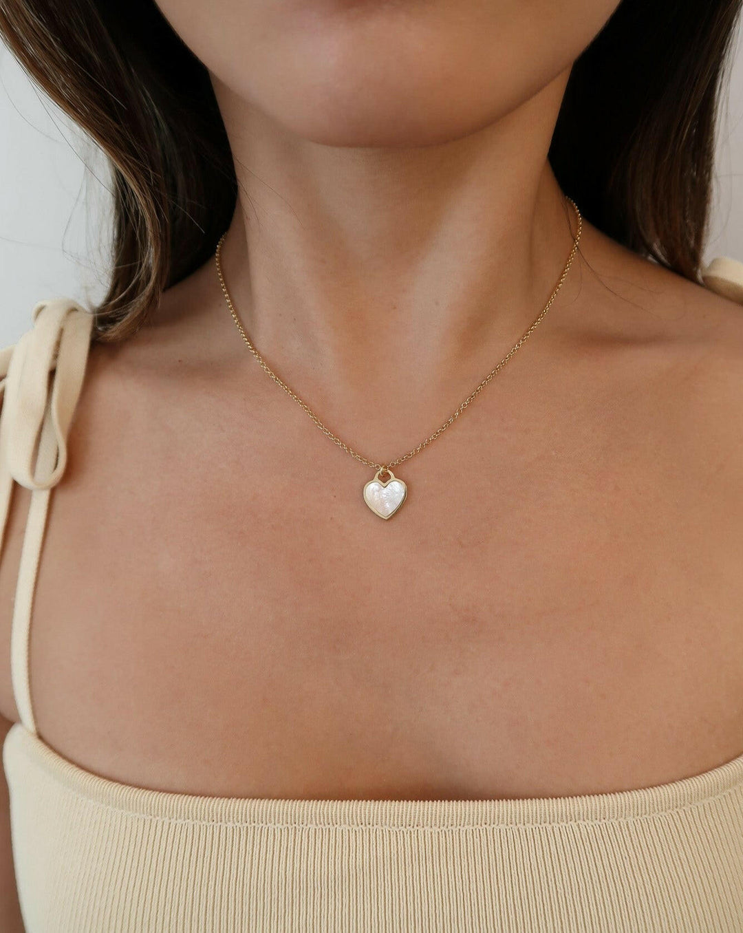 Pearl Heart Pendant Necklace