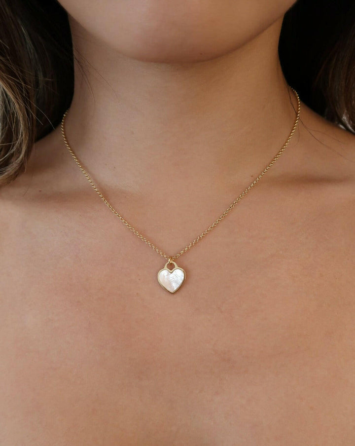 Pearl Heart Pendant Necklace