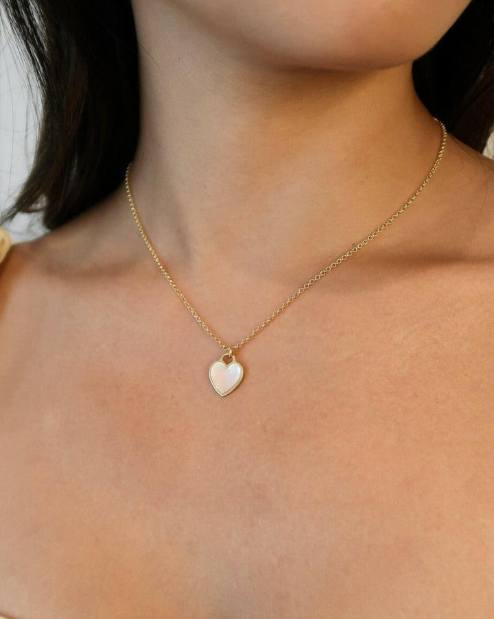 Pearl Heart Pendant Necklace