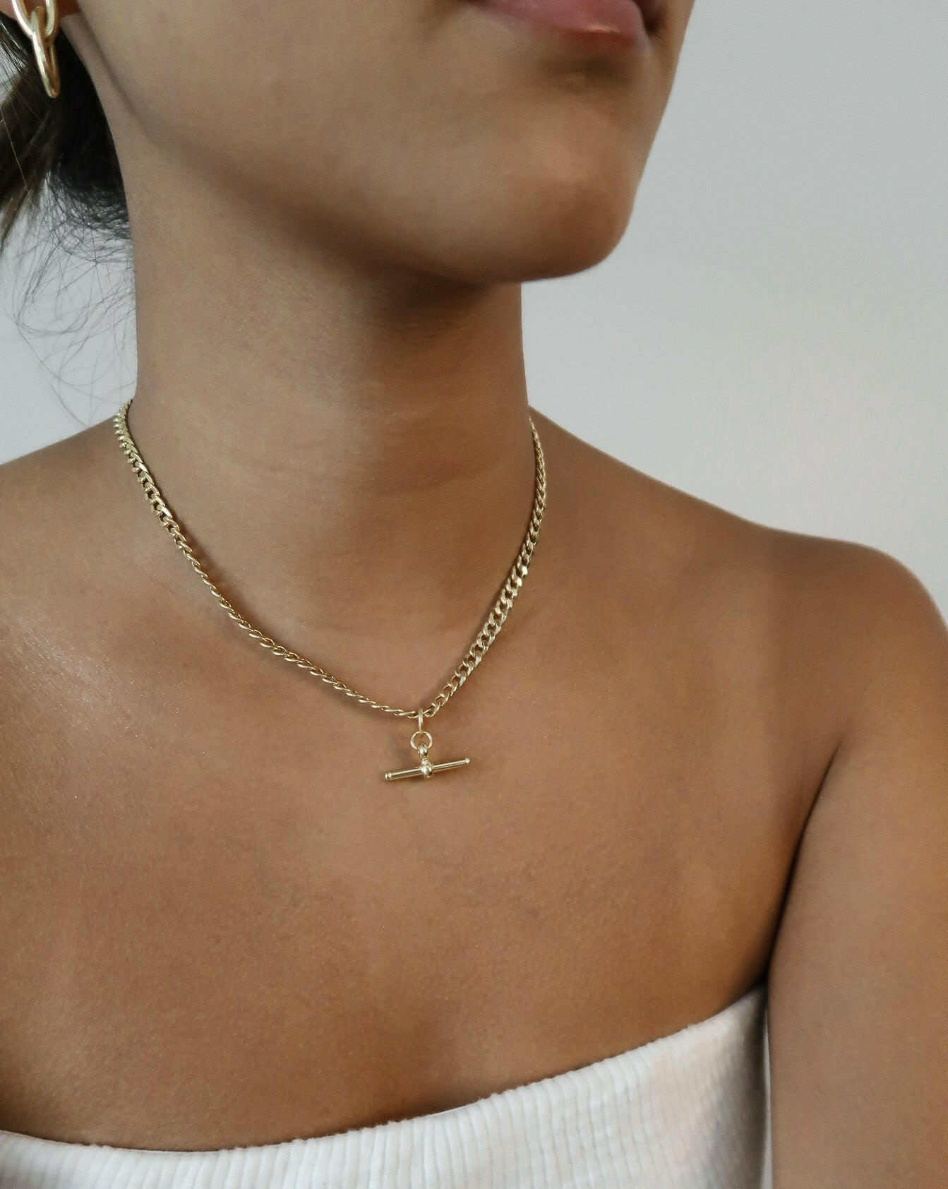 T-Bar Curb Necklace – Remicity