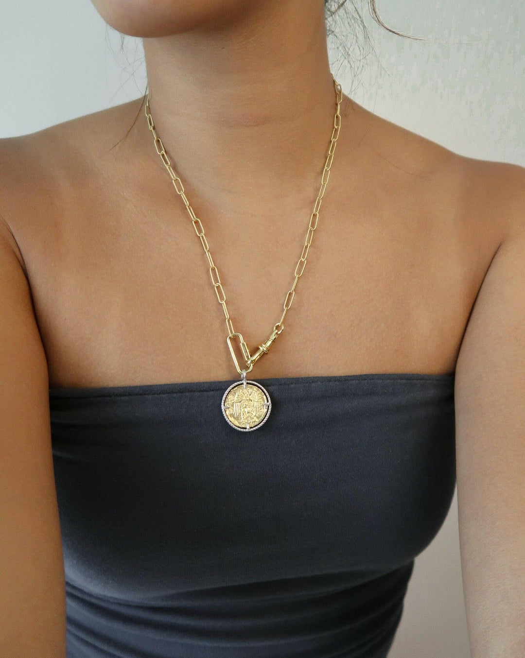 Angel Coin Pendant Necklace