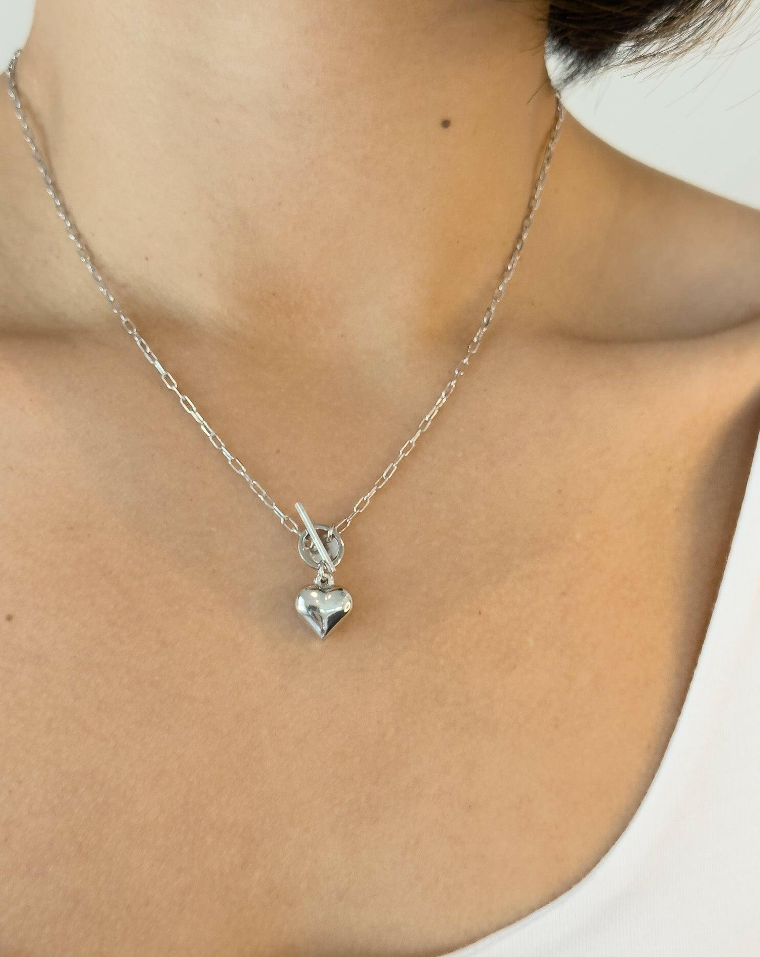 3D Chrome Heart Necklace – Remicity