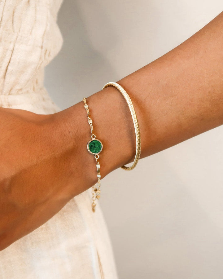 Italian Gold Cuff stacked