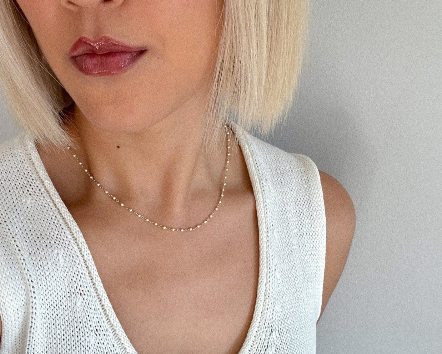 Mini Pearl Necklace – Remicity