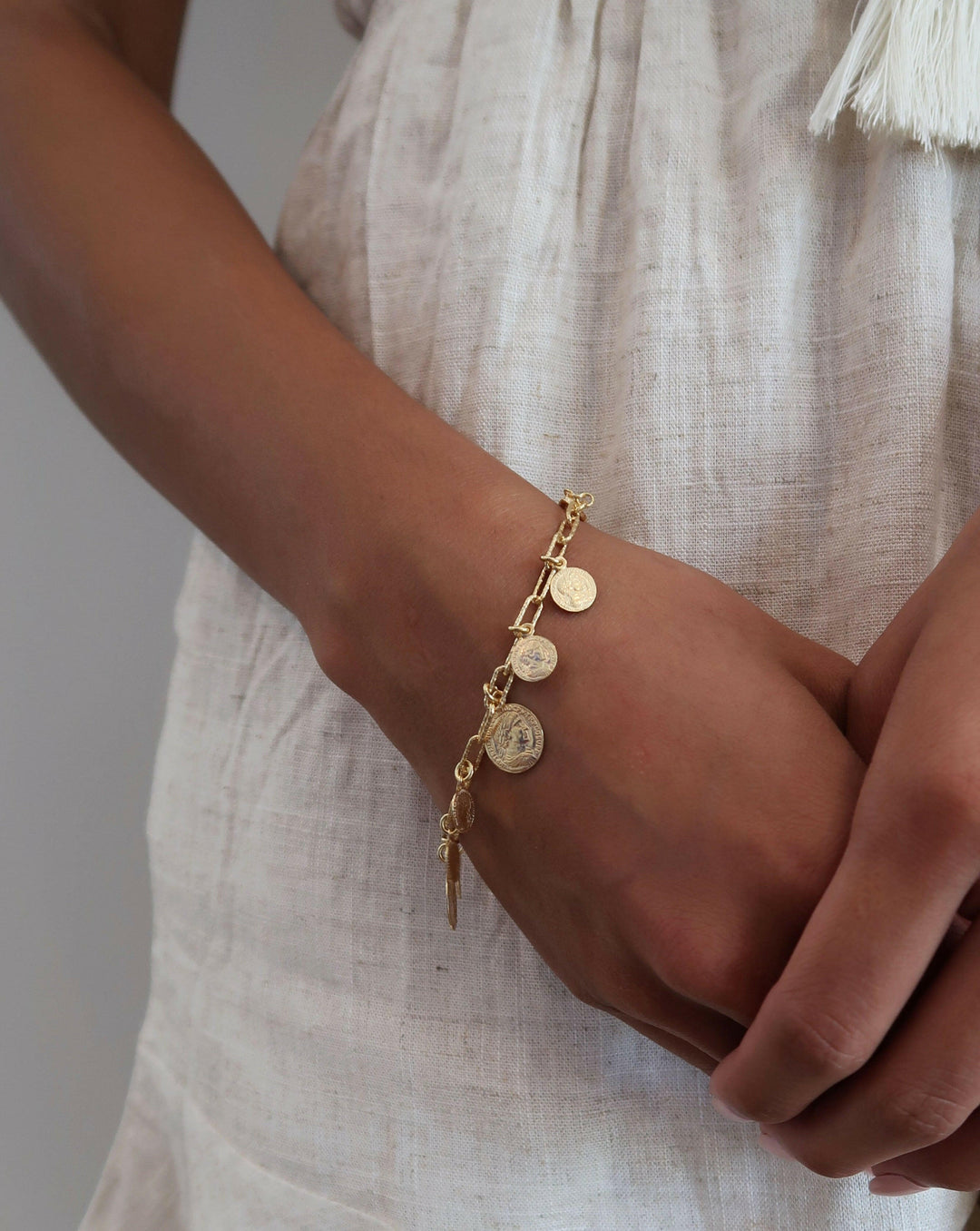 Coin Charm Bracelet