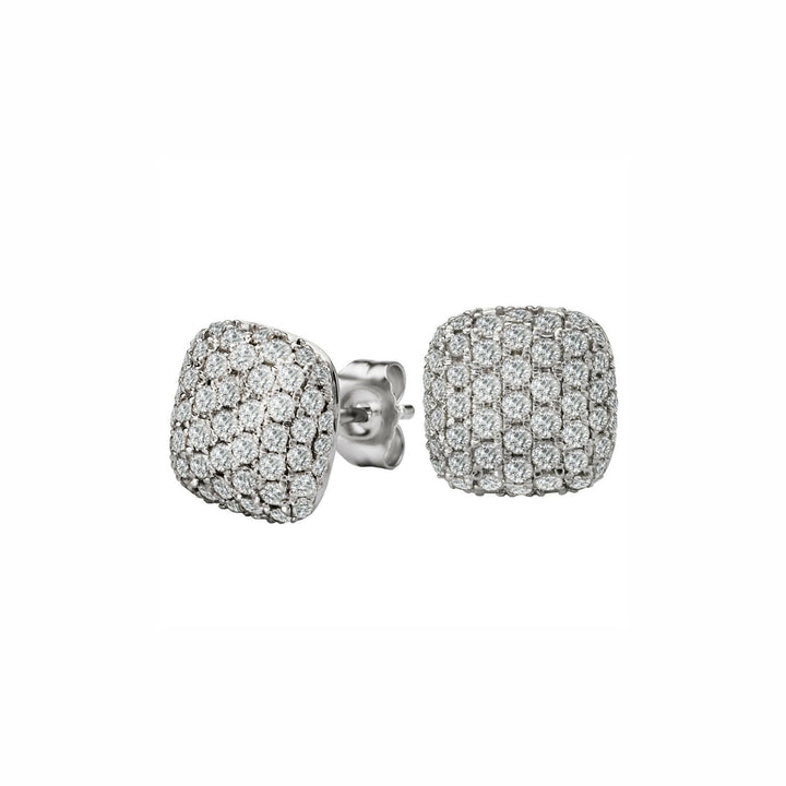 Cushion Pavé Stud Earrings