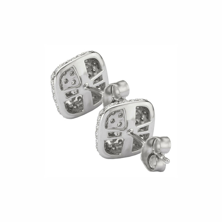 Cushion Pavé Stud Earrings