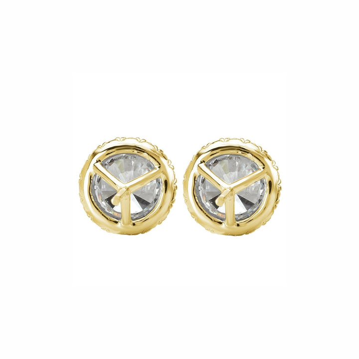 Large Round Halo Studs