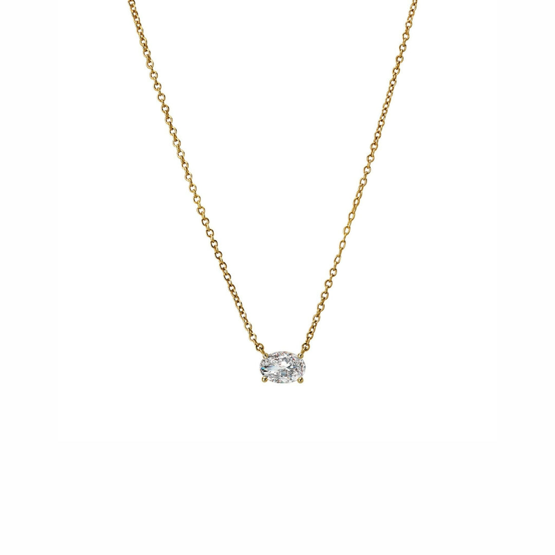 Oval Solitaire Necklace