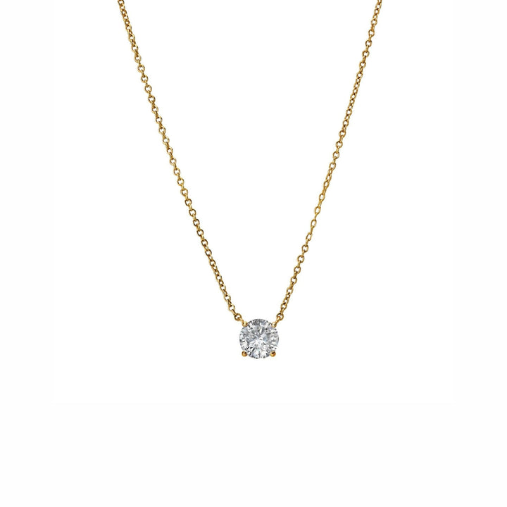 Round Solitaire Necklace