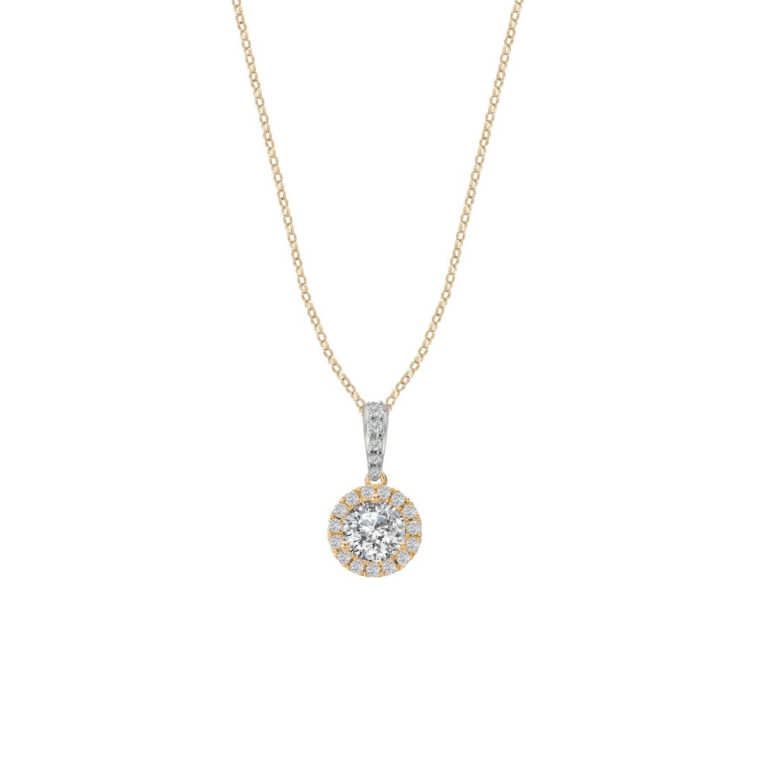 Small Sparkling Round Pendant Necklace